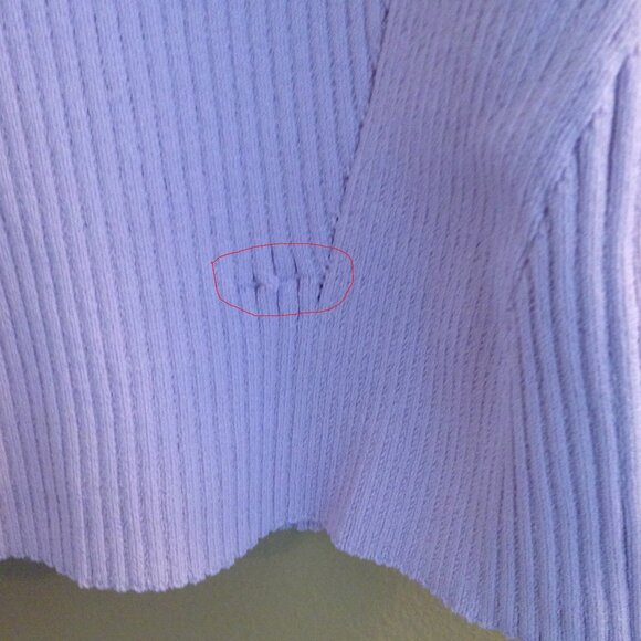 Rag & Bone Asher Square Neck Long Sleeve Top Lavender Medium (See Note) NWT - Picture 5 of 6